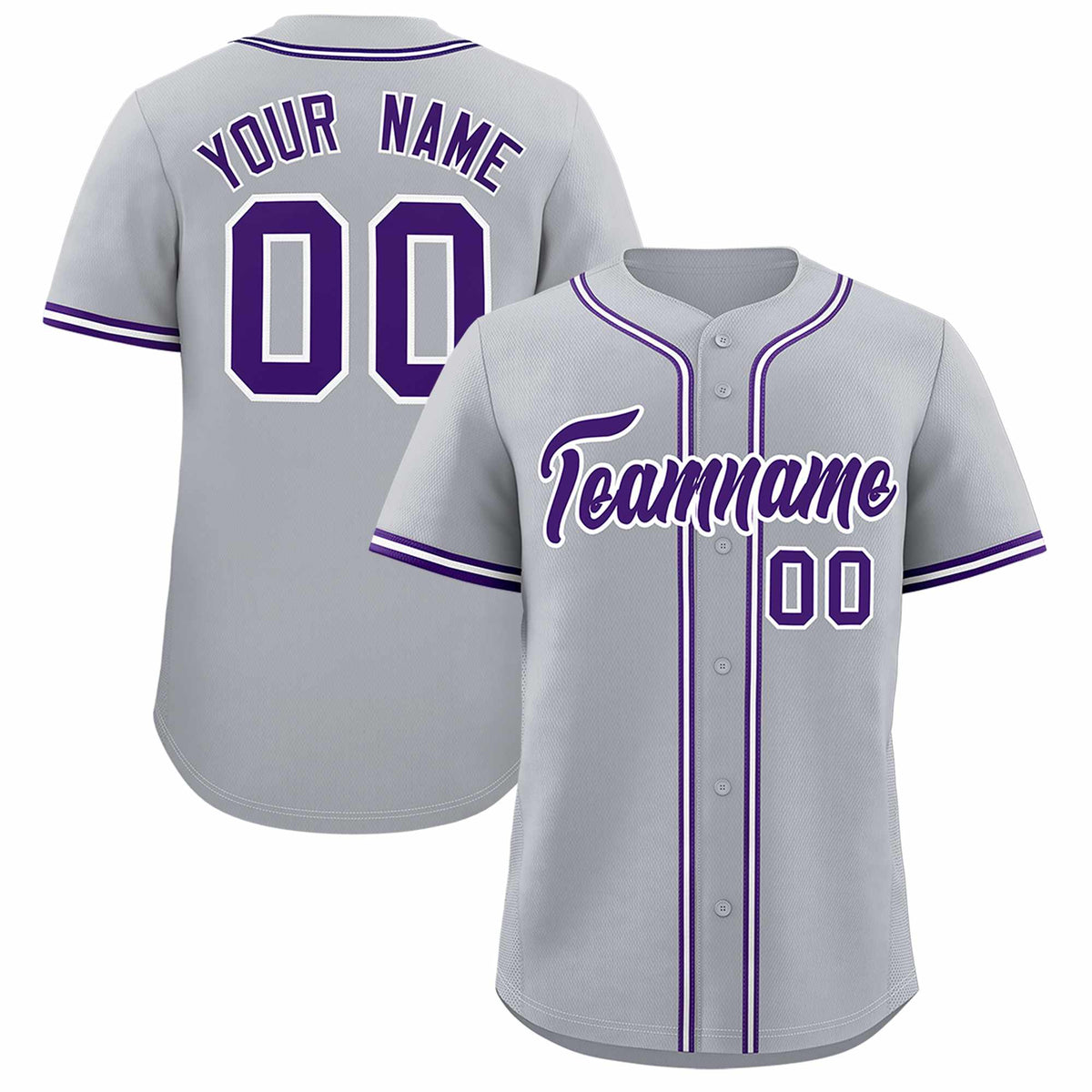 Custom Gray Classic Style Authentic Baseball Jersey| KXKSHOP