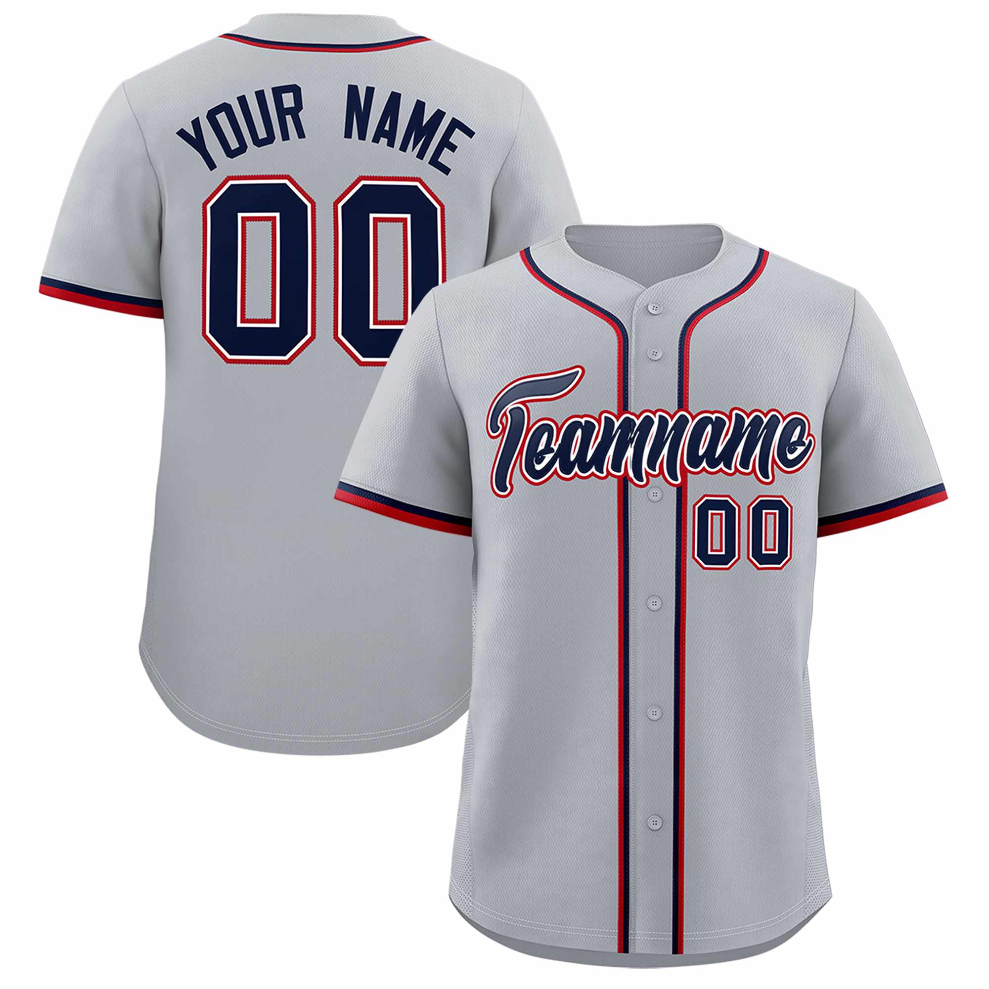 Custom Gray Classic Style Authentic Baseball Jersey| KXKSHOP