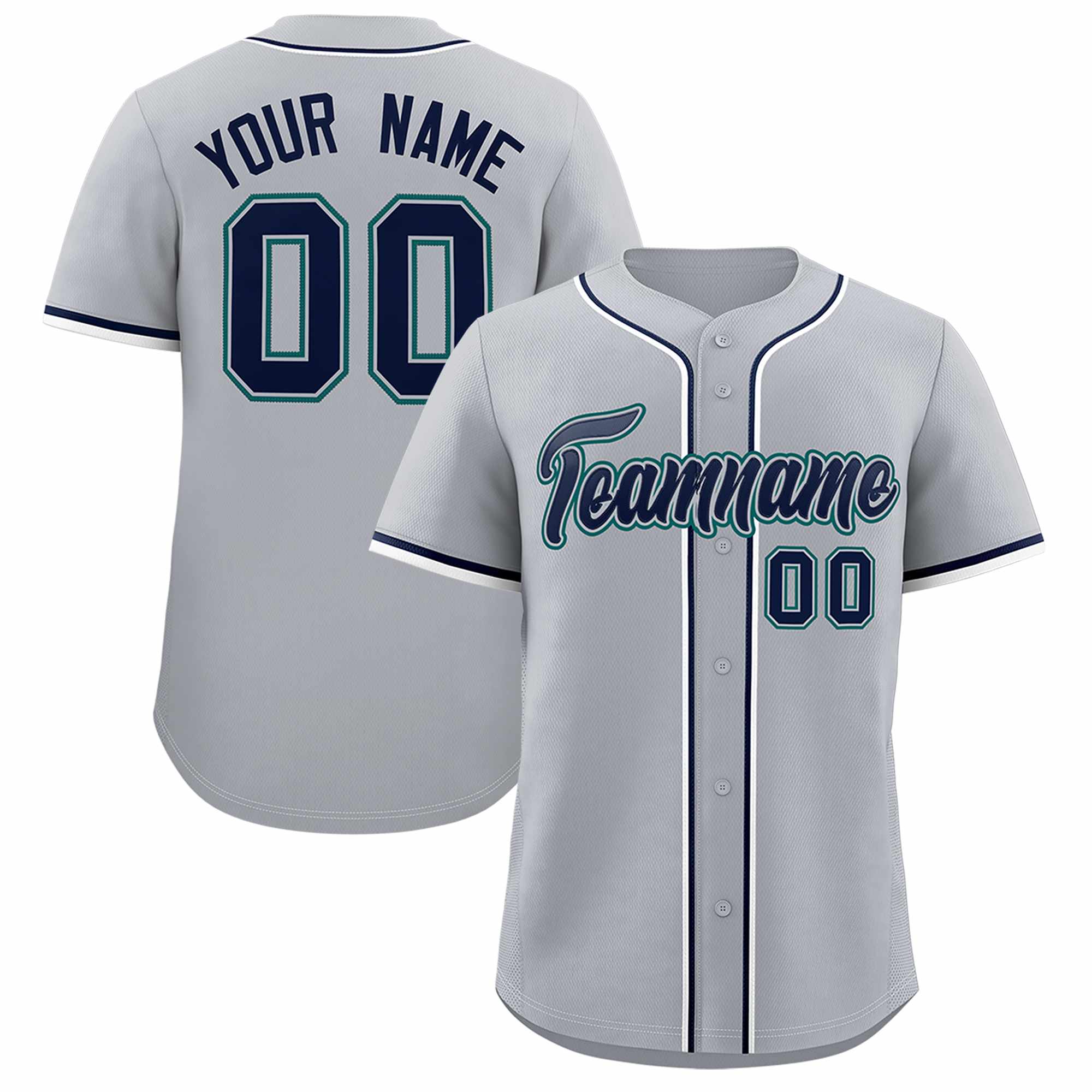 Custom Gray Classic Style Authentic Baseball Jersey| KXKSHOP