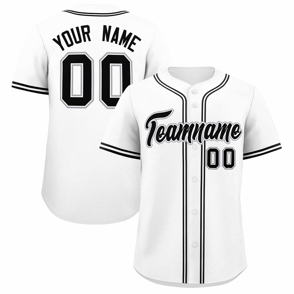 Custom White Classic Style Authentic Baseball Jersey| KXKSHOP