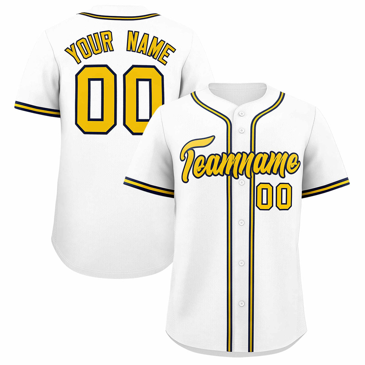Custom White Classic Style Authentic Baseball Jersey| KXKSHOP