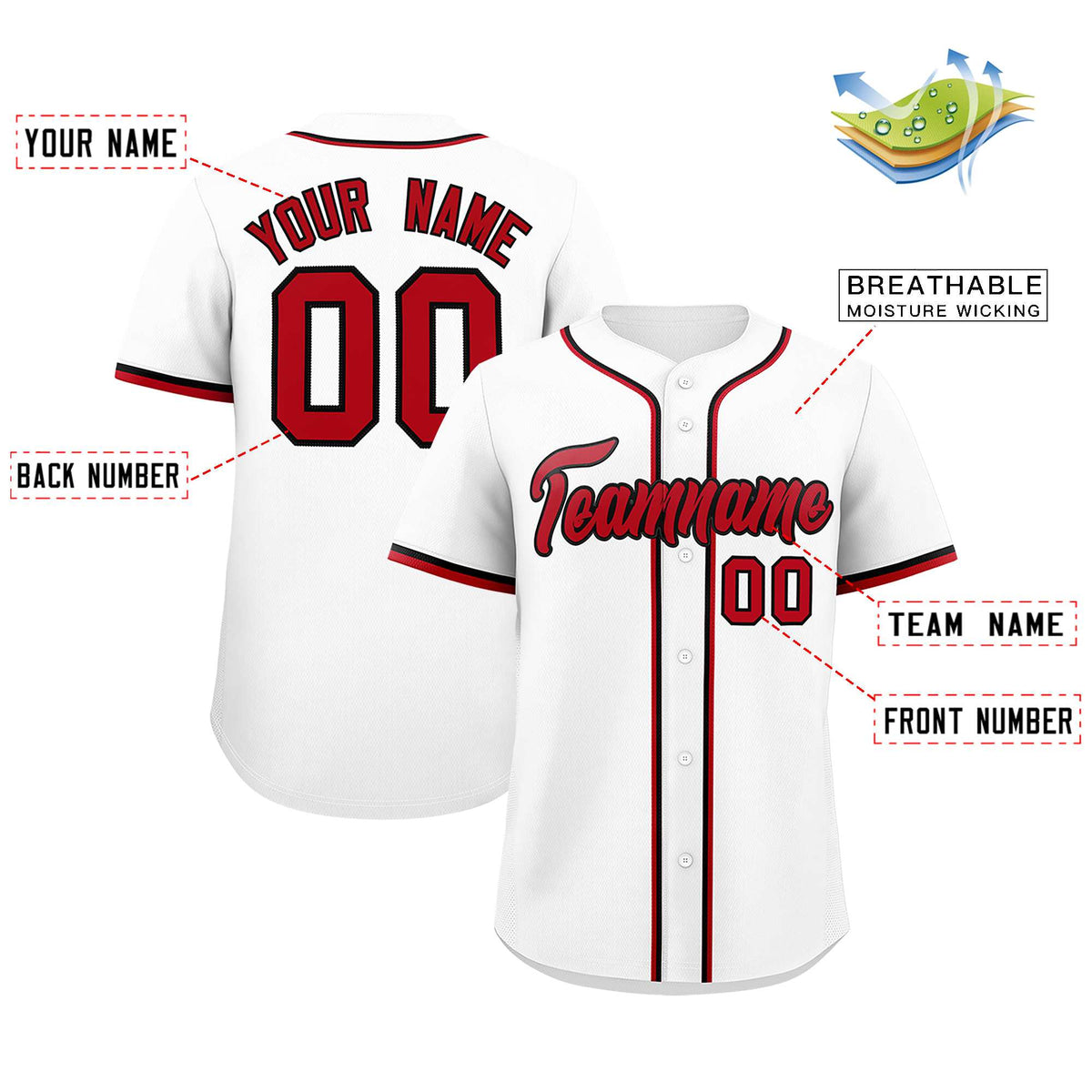 Custom White Classic Style Authentic Baseball Jersey| KXKSHOP