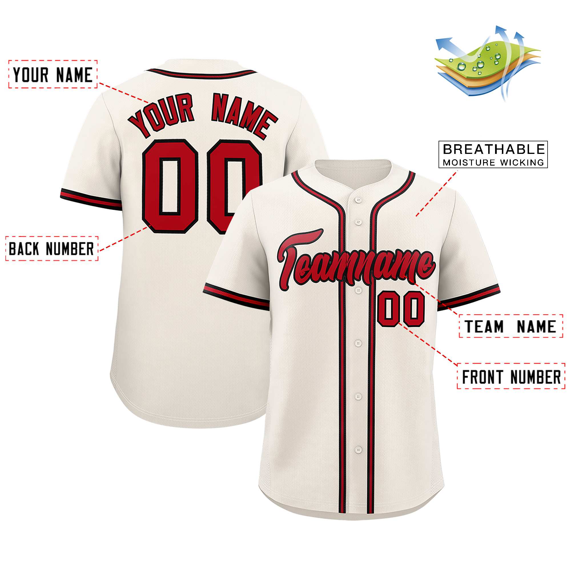 Custom Cream Classic Style Authentic Baseball Jersey| KXKSHOP