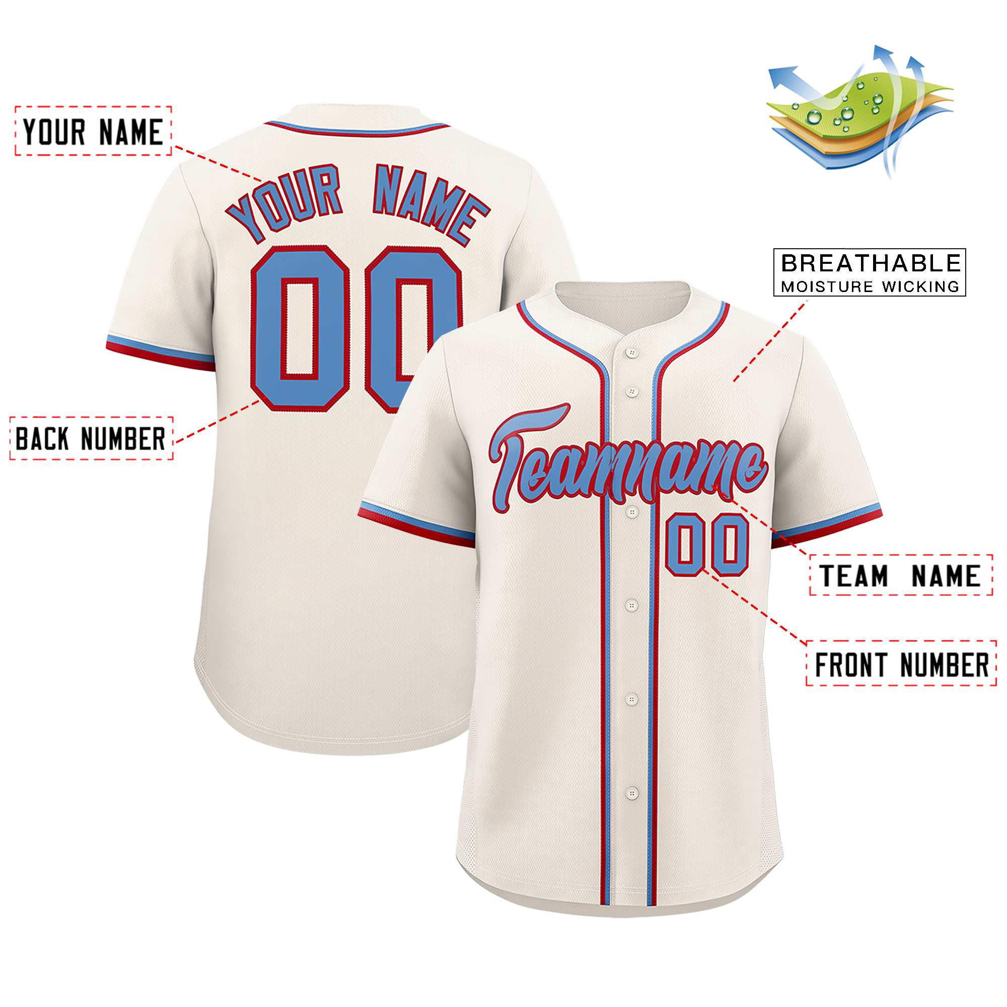 Custom Cream Classic Style Authentic Baseball Jersey| KXKSHOP