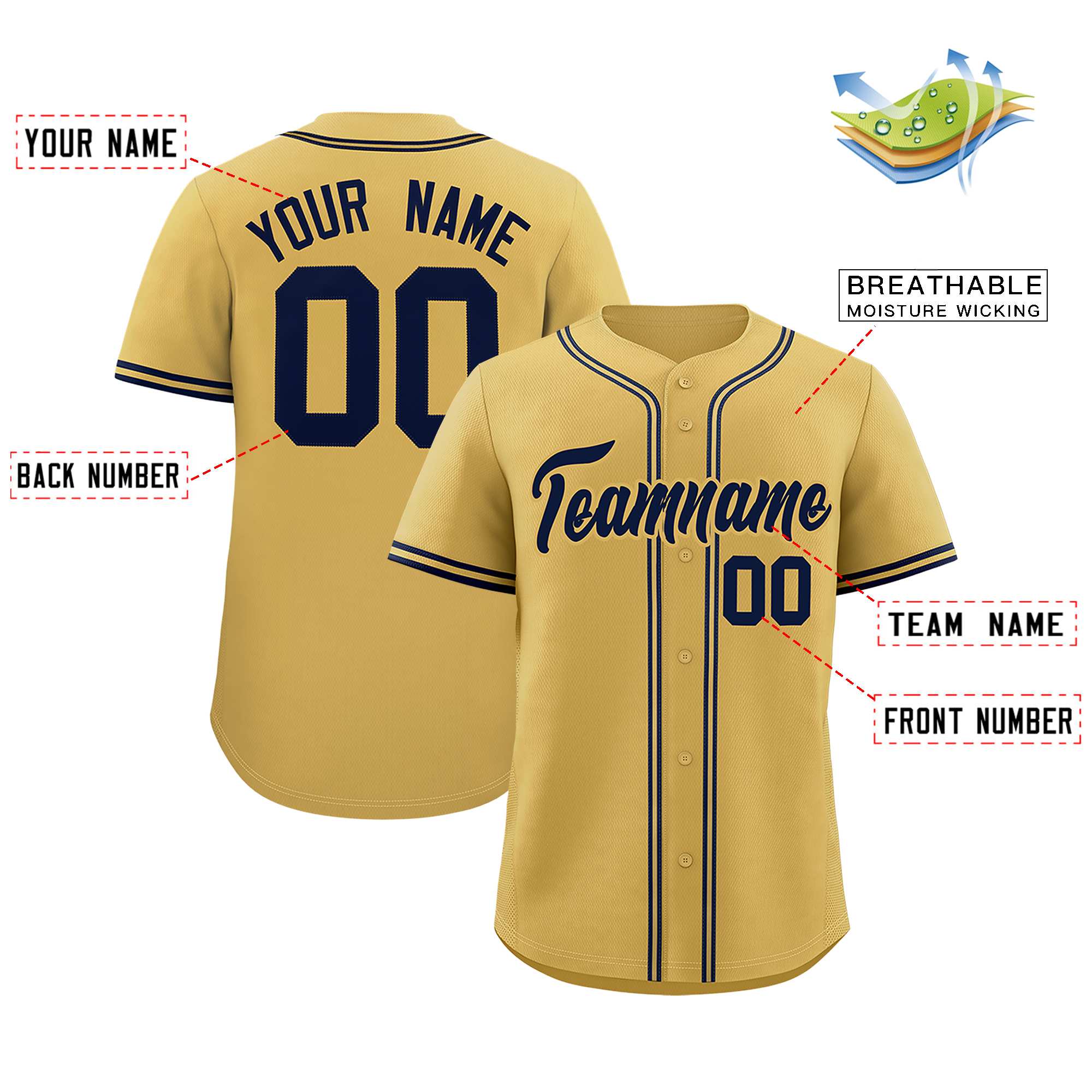 Custom Cream Classic Style Authentic Baseball Jersey| KXKSHOP