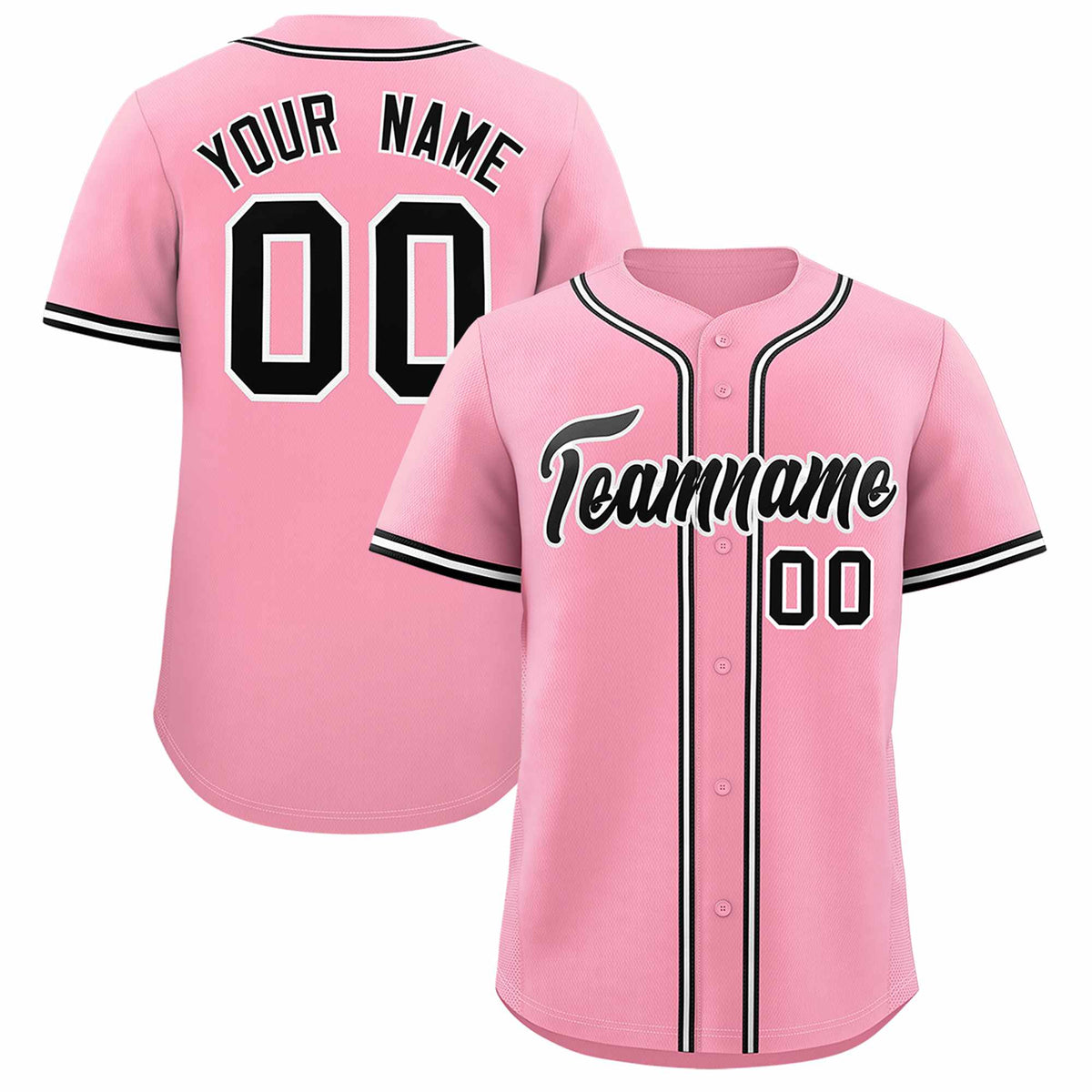 Custom Light Pink Classic Style Authentic Baseball Jersey| KXKSHOP