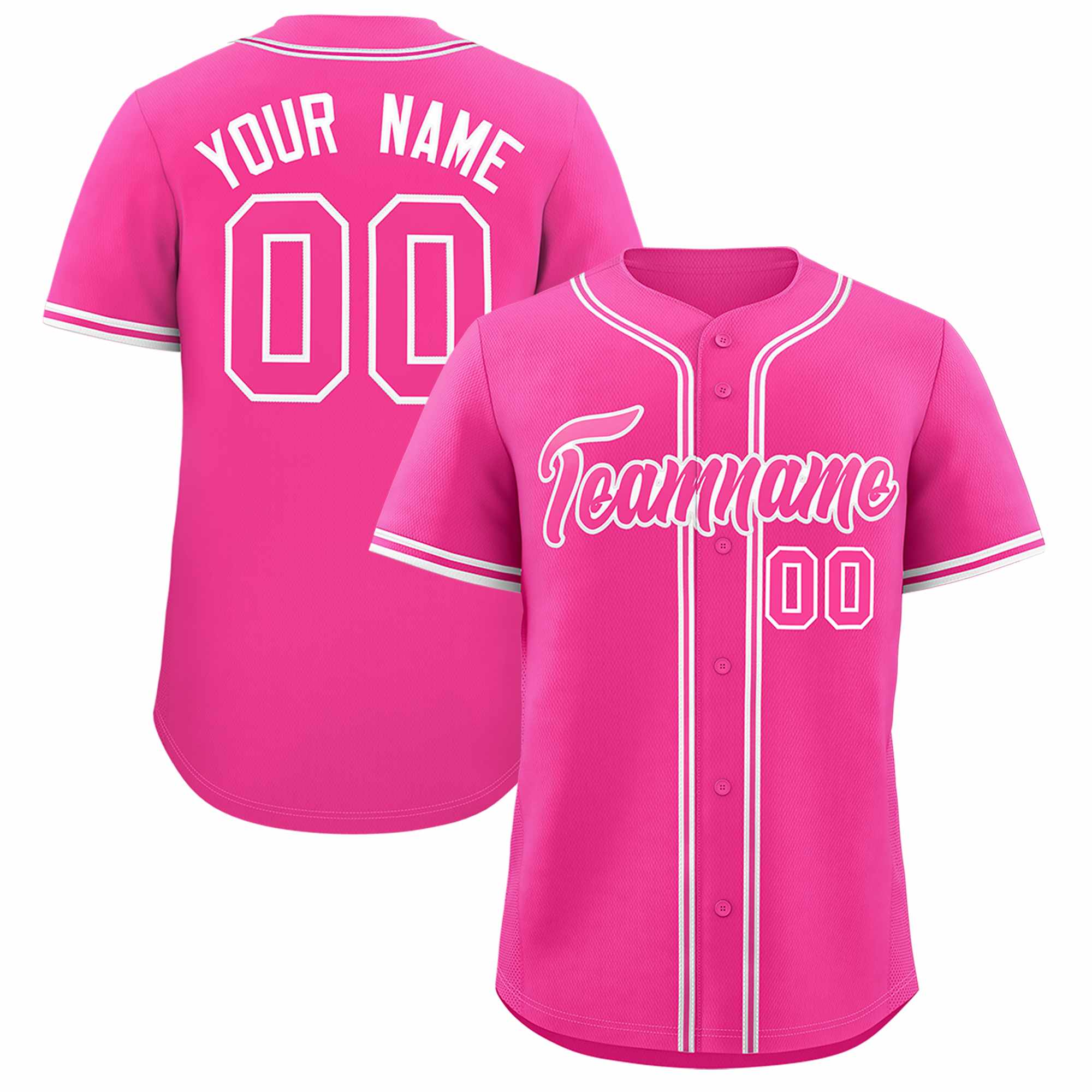 Custom Pink Classic Style Authentic Baseball Jersey| KXKSHOP