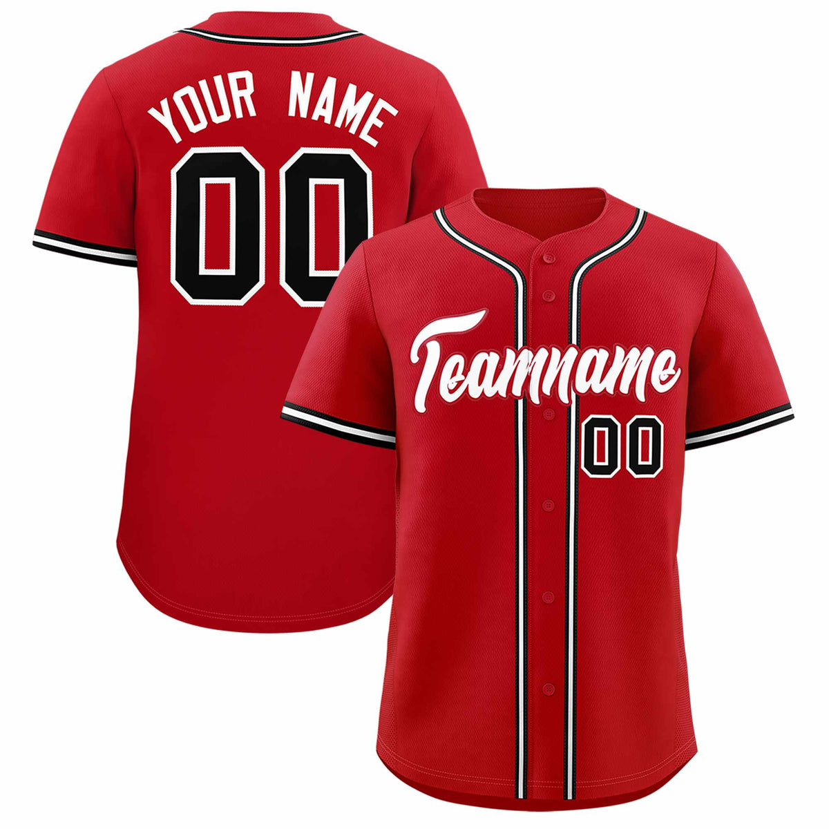 Custom Red Classic Style Authentic Baseball Jersey| KXKSHOP