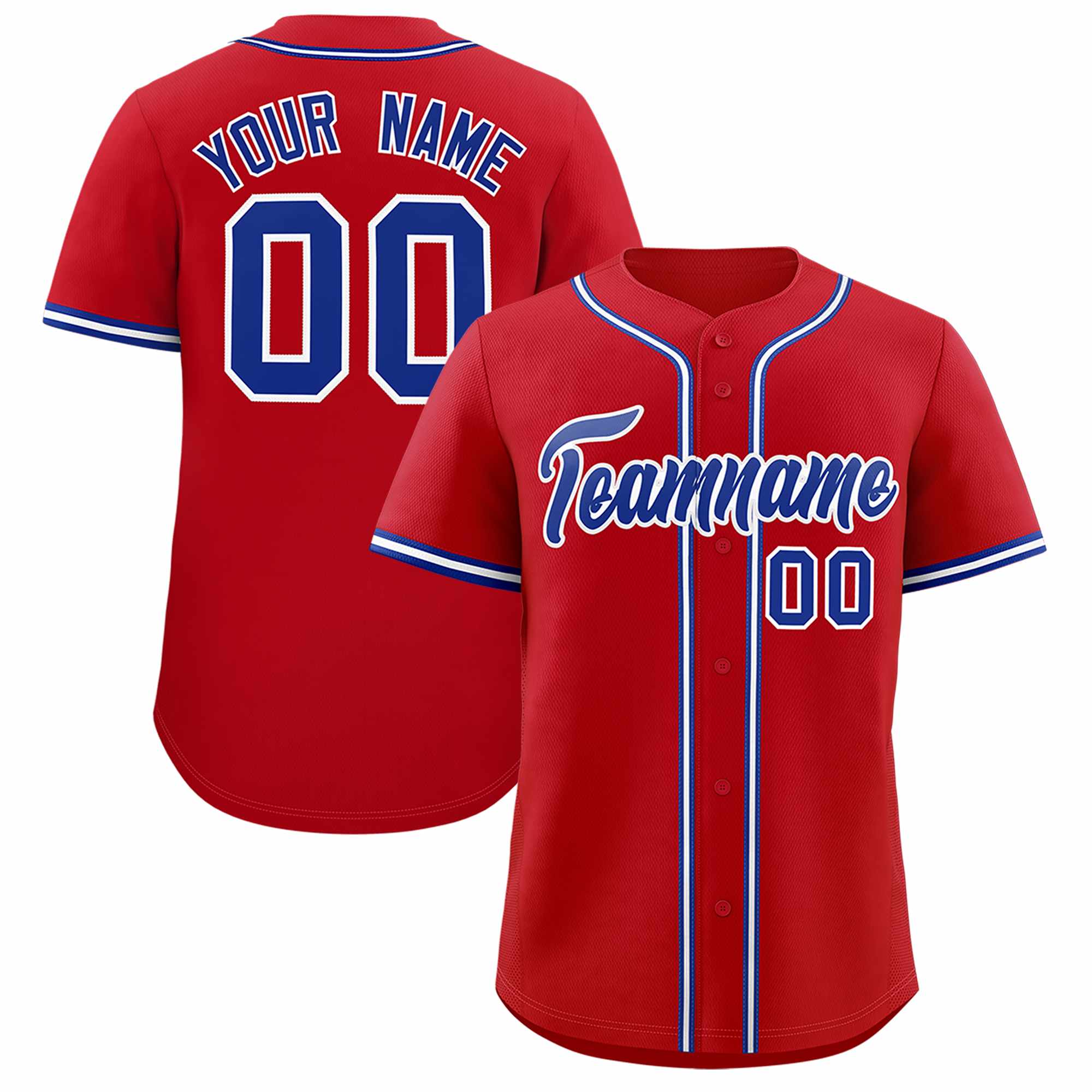 Custom Red Classic Style Authentic Baseball Jersey| KXKSHOP