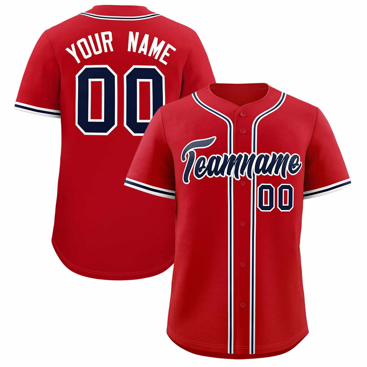 Custom Red Classic Style Authentic Baseball Jersey| KXKSHOP