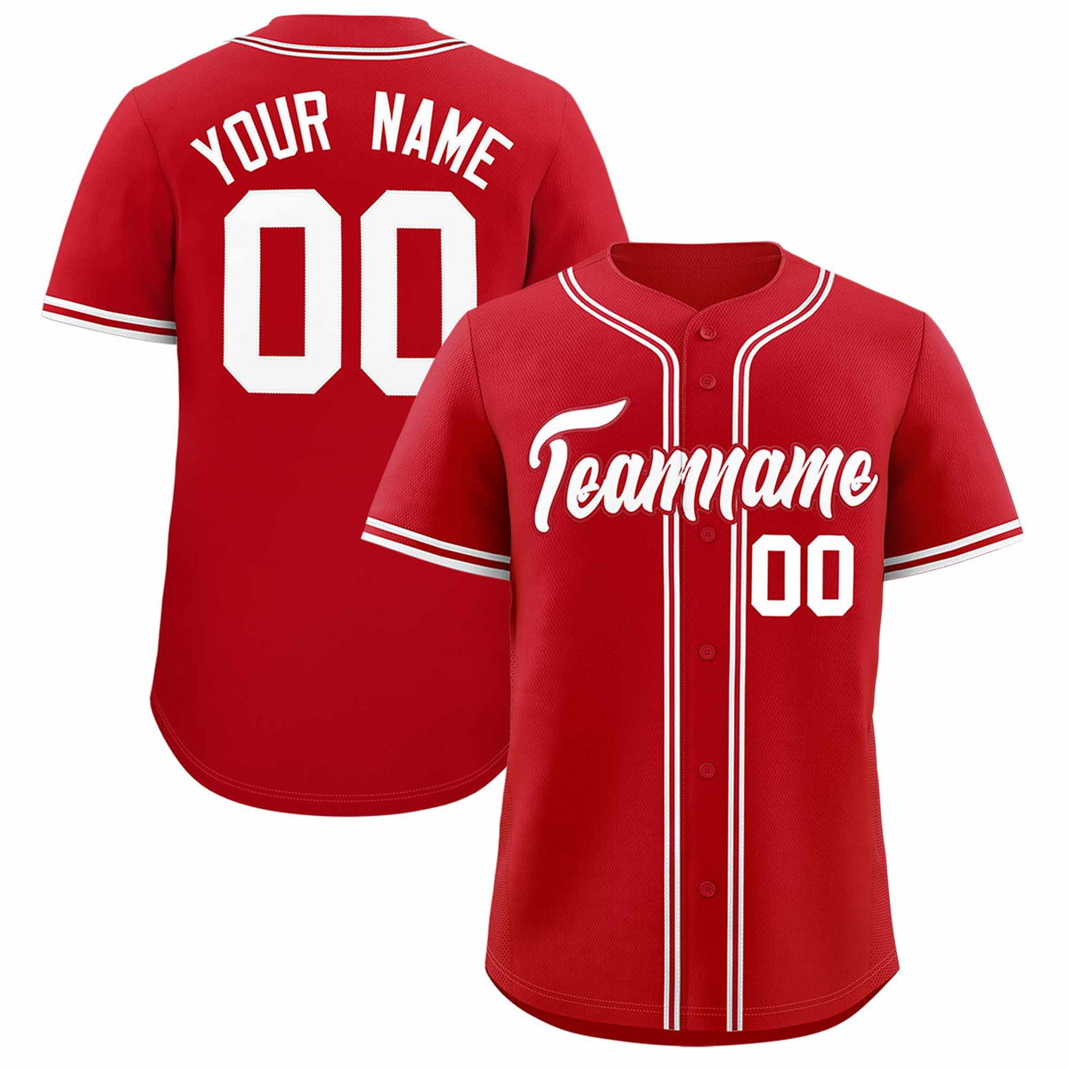 Custom Red Classic Style Authentic Baseball Jersey| KXKSHOP