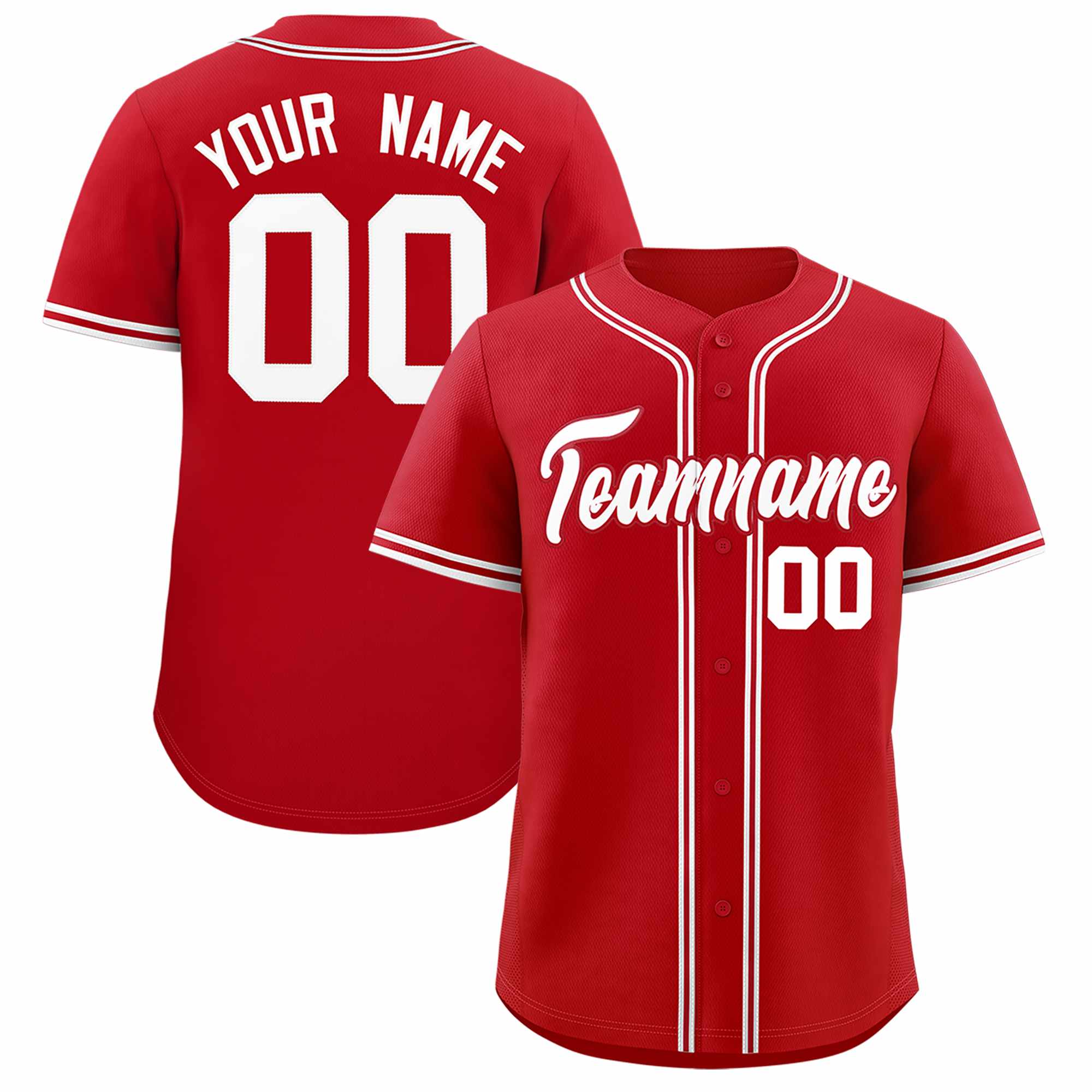 Custom Red Classic Style Authentic Baseball Jersey| KXKSHOP