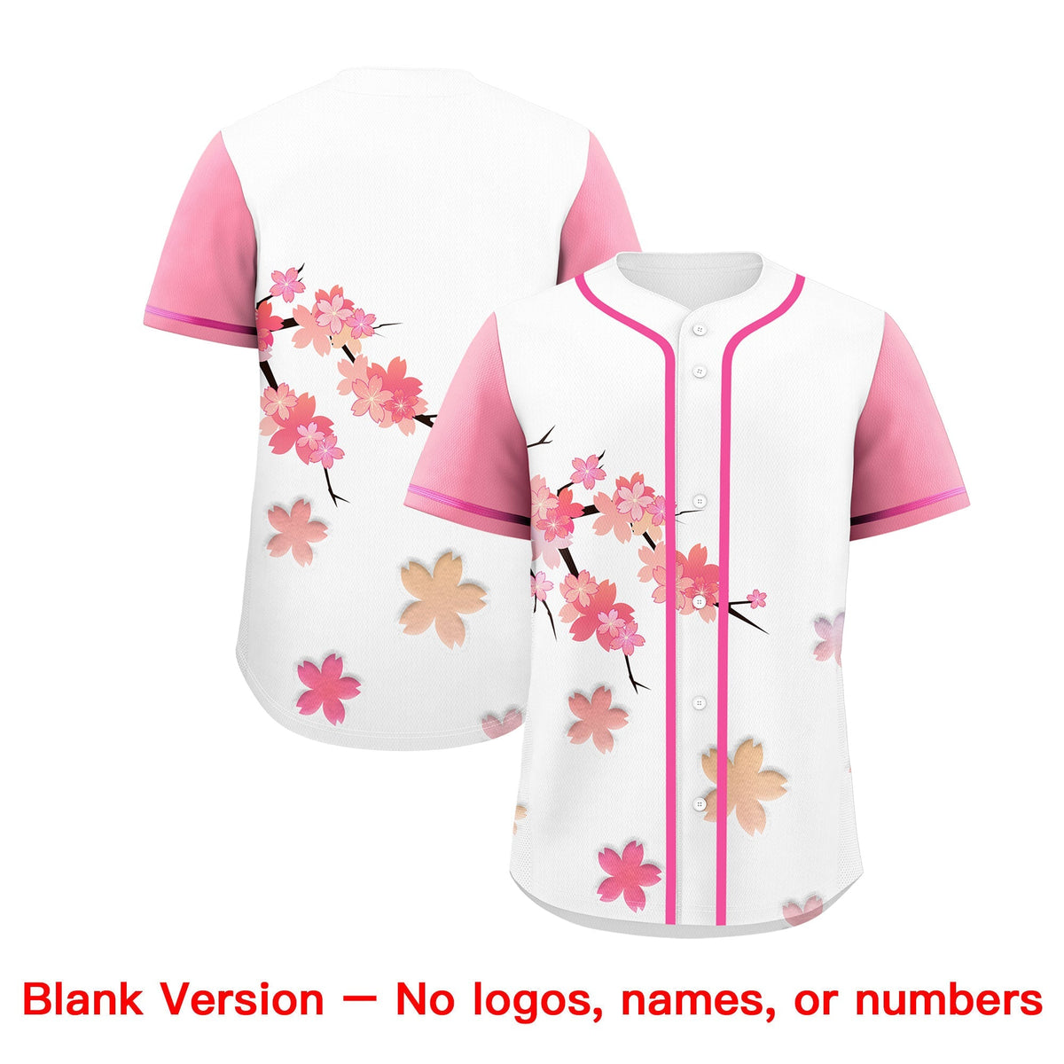 Custom White pink Gradient Fashion Elastic Baseball Jersey| KXKSHOP