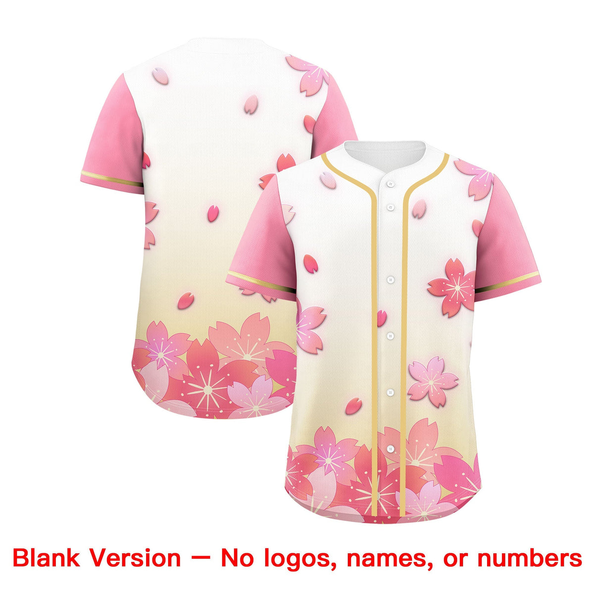 Custom Cream Pink Gradient Fashion Elastic Baseball Jersey| KXKSHOP