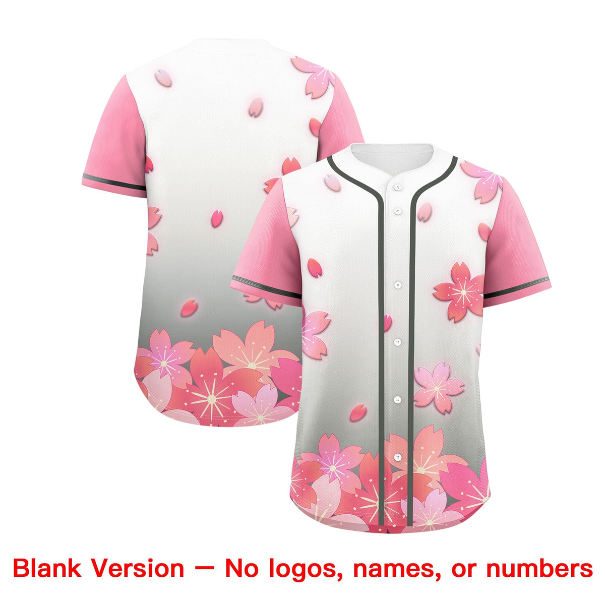 Custom Gray Pink Gradient Fashion Elastic Baseball Jersey| KXKSHOP