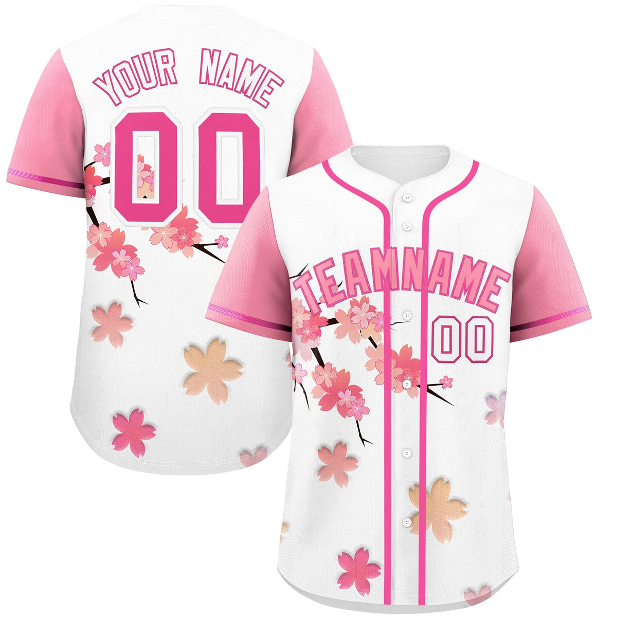 Custom White pink Gradient Fashion Elastic Baseball Jersey| KXKSHOP
