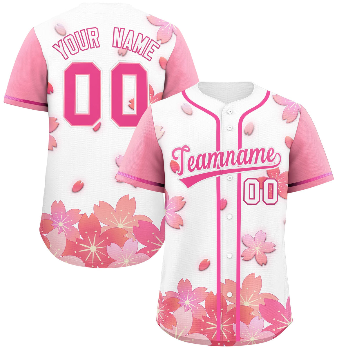 Custom White Pink Gradient Fashion Elastic Baseball Jersey| KXKSHOP