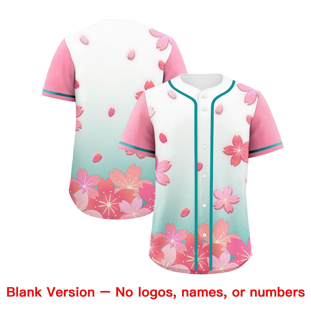 Custom Green Pink Gradient Fashion Elastic Baseball Jersey| KXKSHOP
