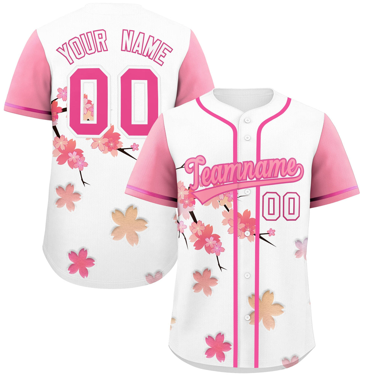 Custom White pink Gradient Fashion Elastic Baseball Jersey| KXKSHOP