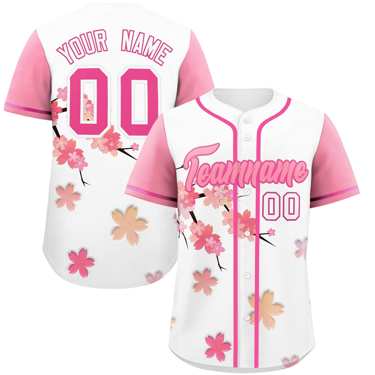 Custom White pink Gradient Fashion Elastic Baseball Jersey| KXKSHOP