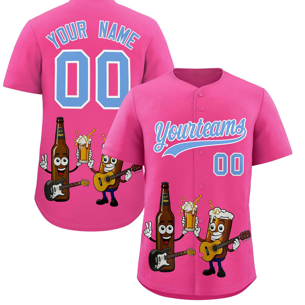 Custom Pink Personalized Team Shirts for Parties &amp; Training | KXKSHOP