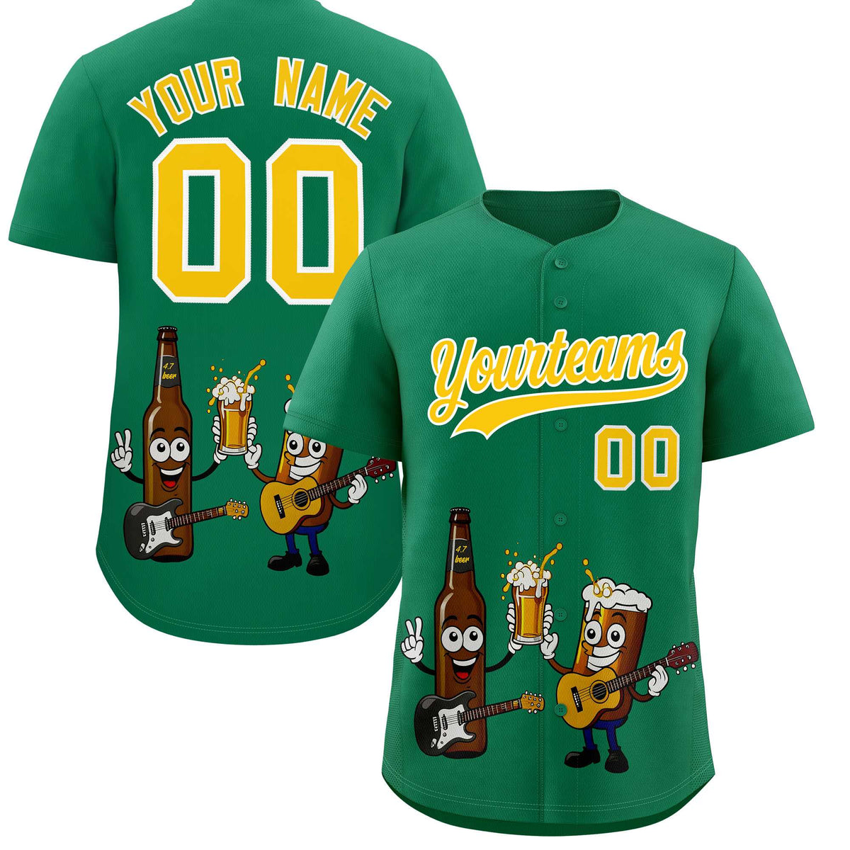 Custom Kelly Green Personalized Team Shirts for Parties &amp; Training | KXKSHOP