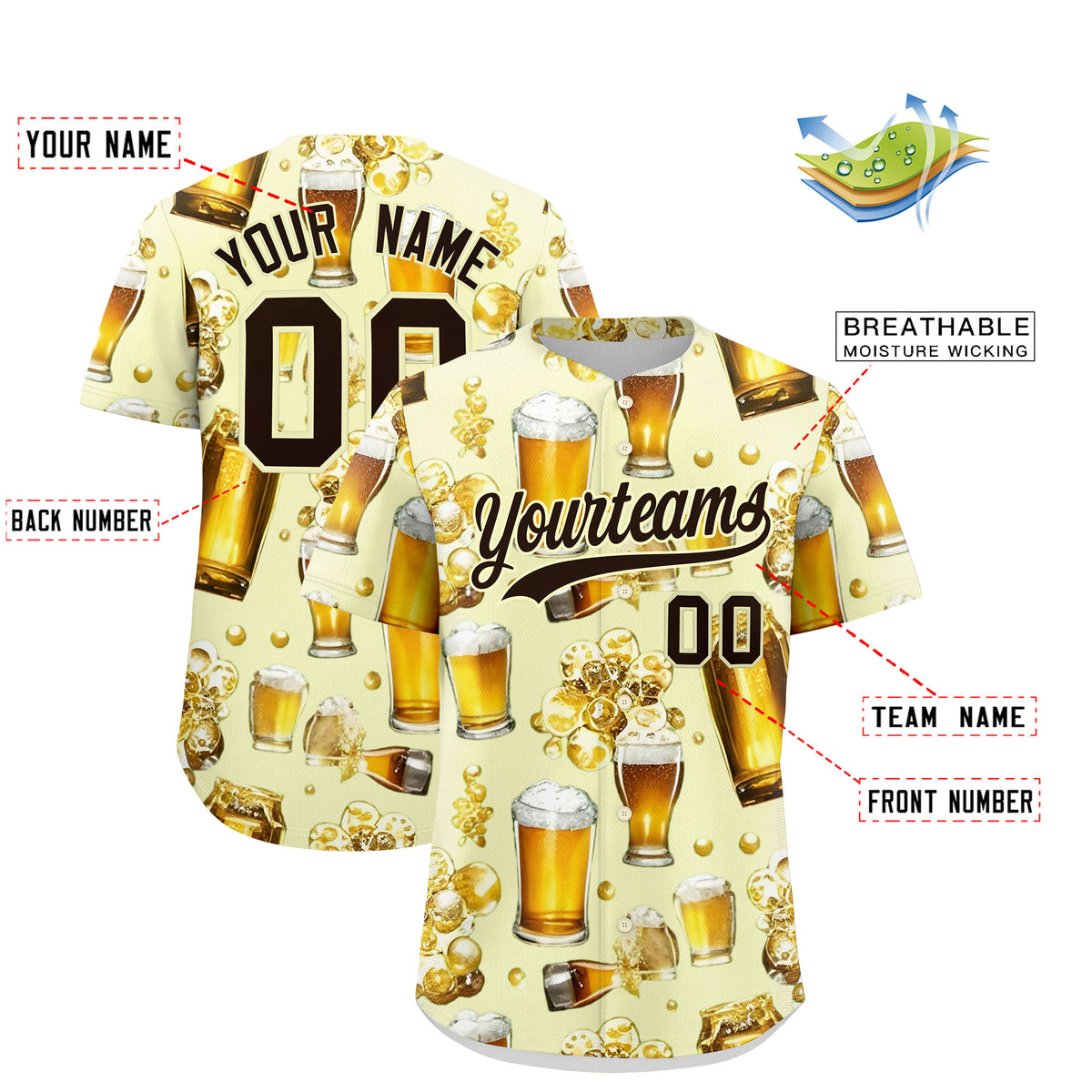 Custom Cream Personalized Team Shirts for Parties &amp; Training | KXKSHOP