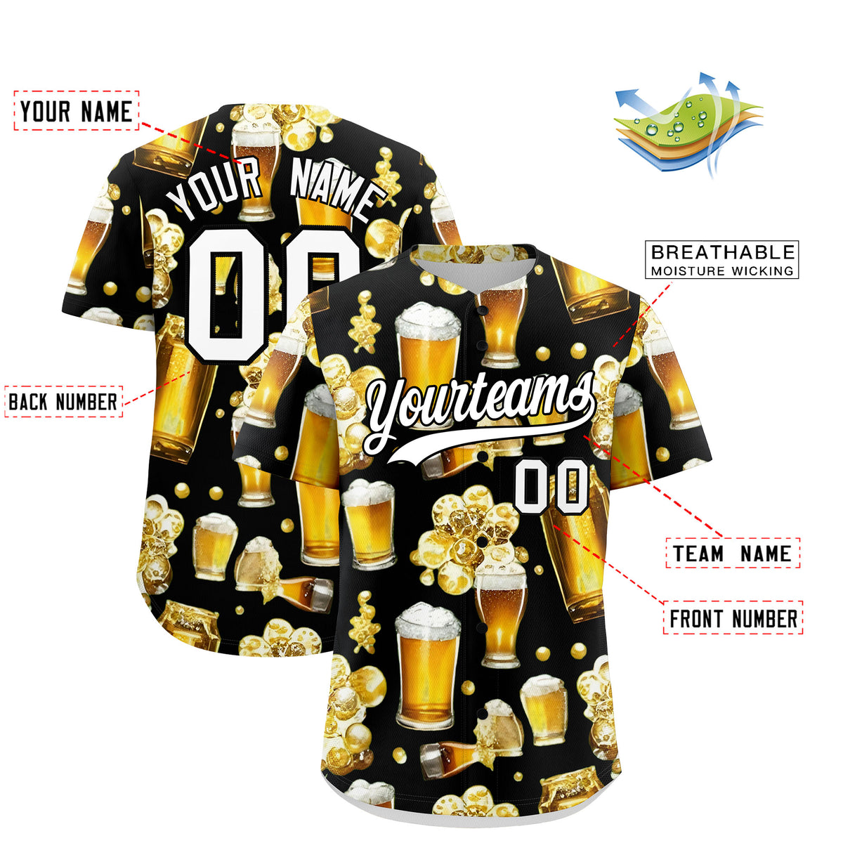 Custom Black Personalized Team Shirts for Parties & Training | KXKSHOP