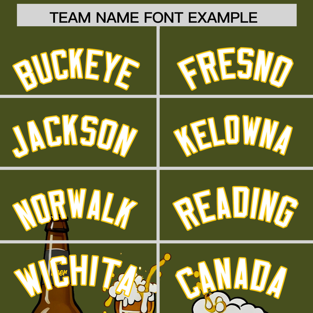 Custom Olive Personalized Team Shirts for Parties & Training | KXKSHOP