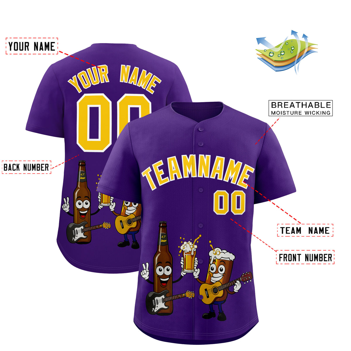 Custom Purple Personalized Team Shirts for Parties &amp; Training | KXKSHOP