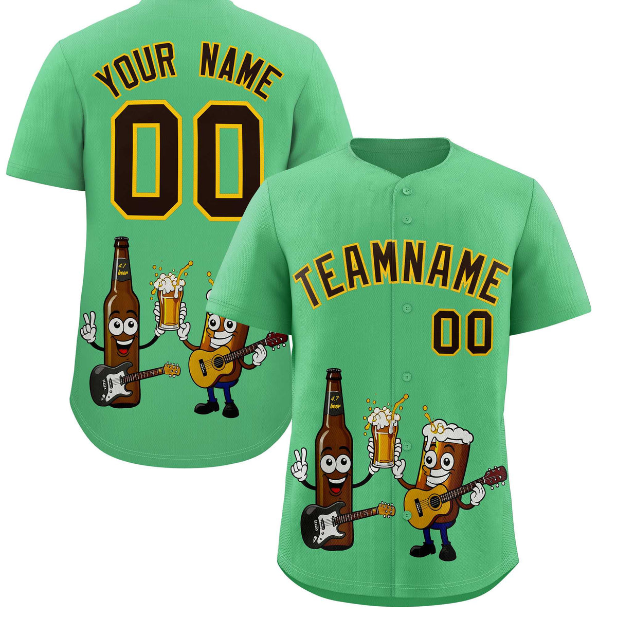 Custom Neon Green Personalized Team Shirts for Parties &amp; Training | KXKSHOP