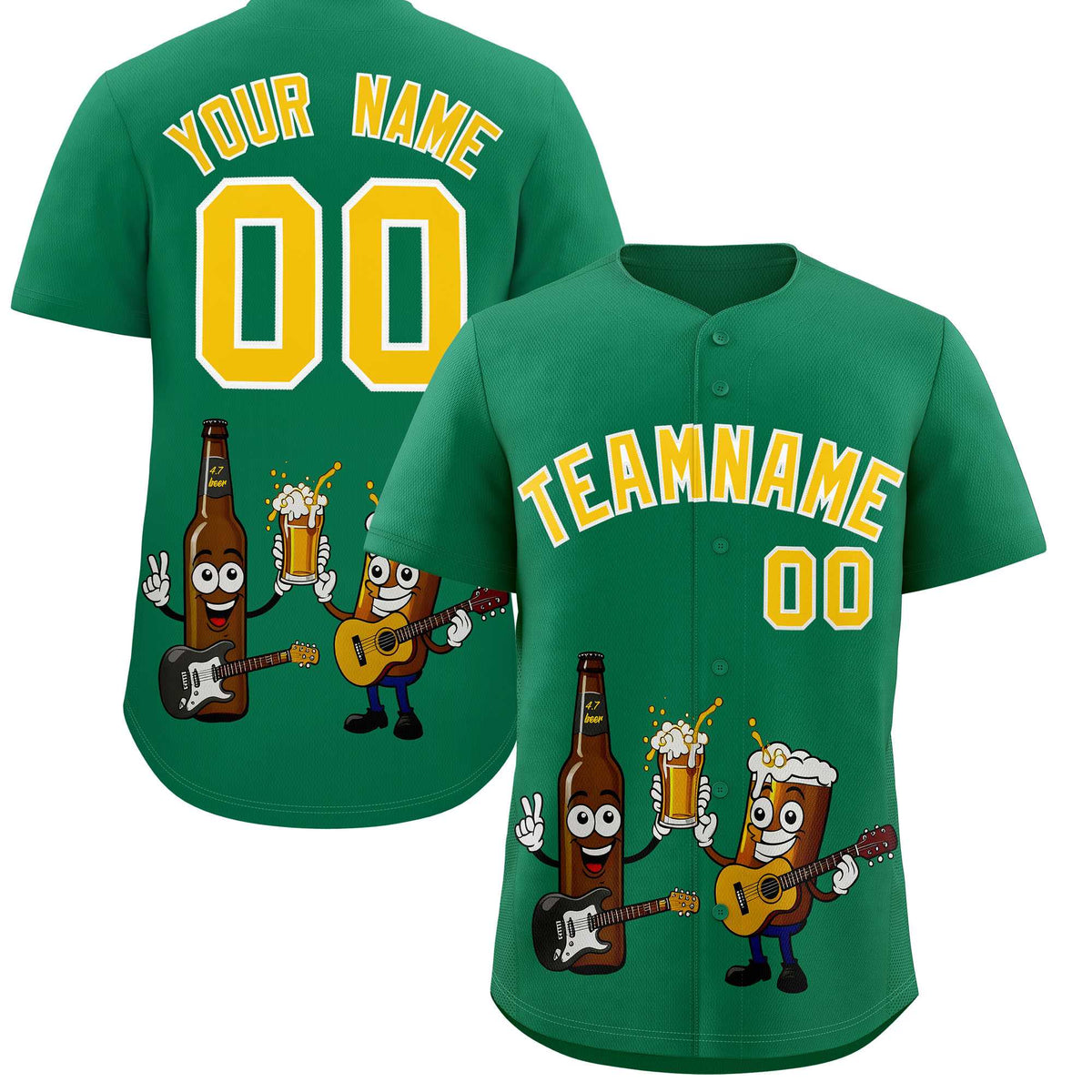 Custom Kelly Green Personalized Team Shirts for Parties &amp; Training | KXKSHOP