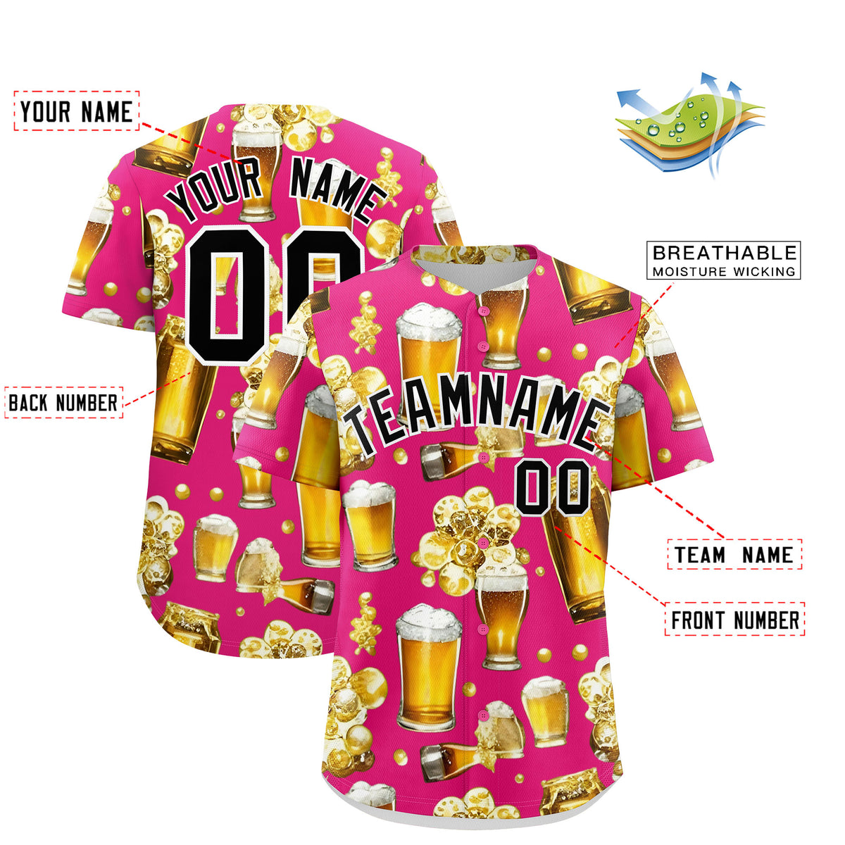 Custom Rose Red Personalized Team Shirts for Parties & Training | KXKSHOP