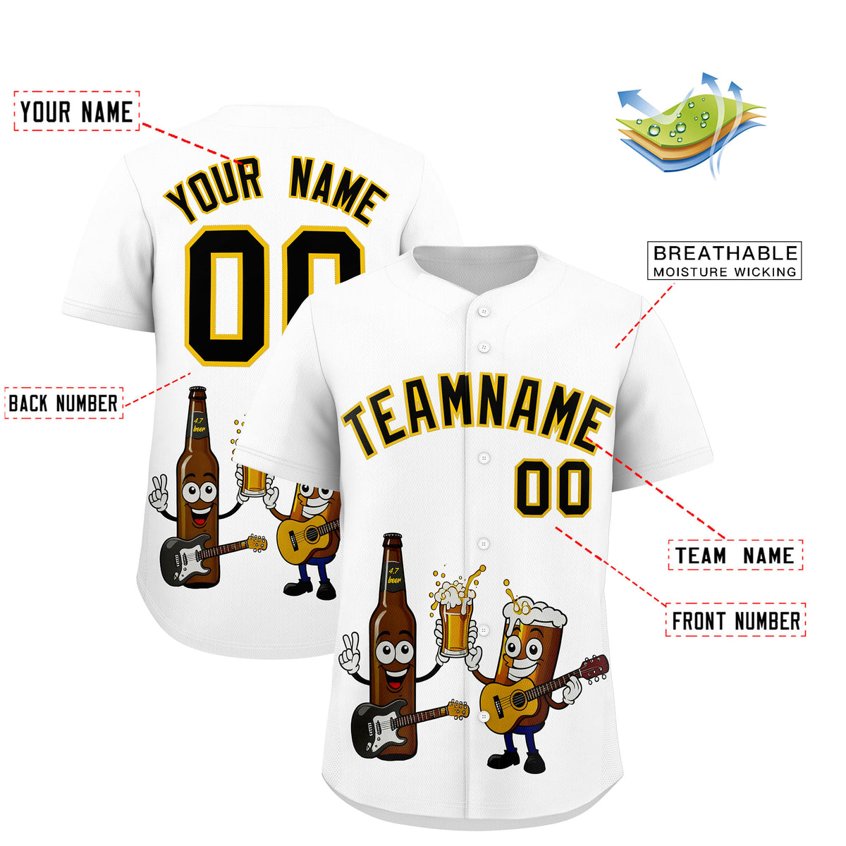 Custom White Personalized Team Shirts for Parties &amp; Training | KXKSHOP