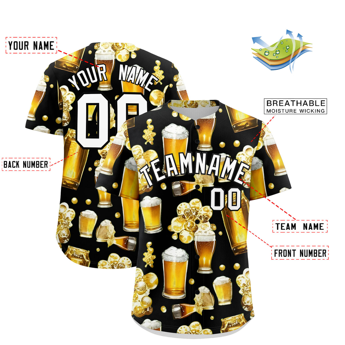 Custom Black Personalized Team Shirts for Parties & Training | KXKSHOP