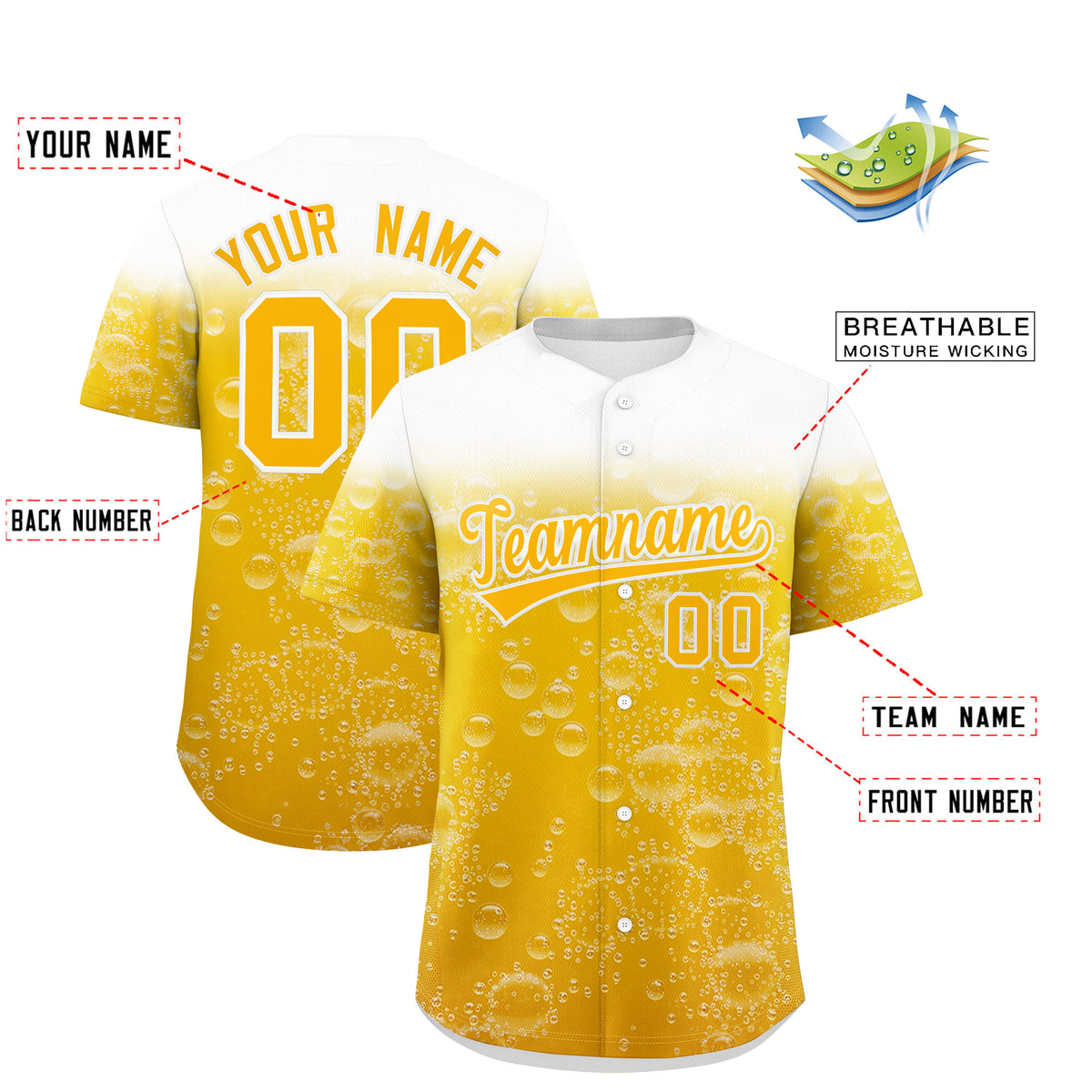 Custom Gold Personalized Team Shirts for Parties &amp; Training | KXKSHOP