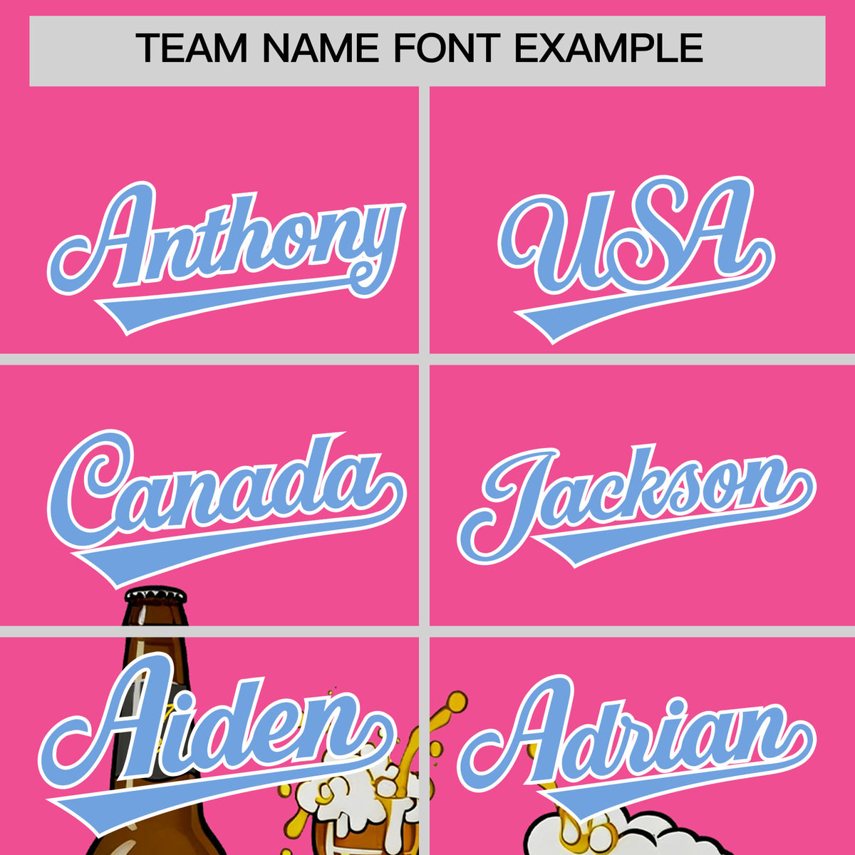 Custom Pink Personalized Team Shirts for Parties &amp; Training | KXKSHOP