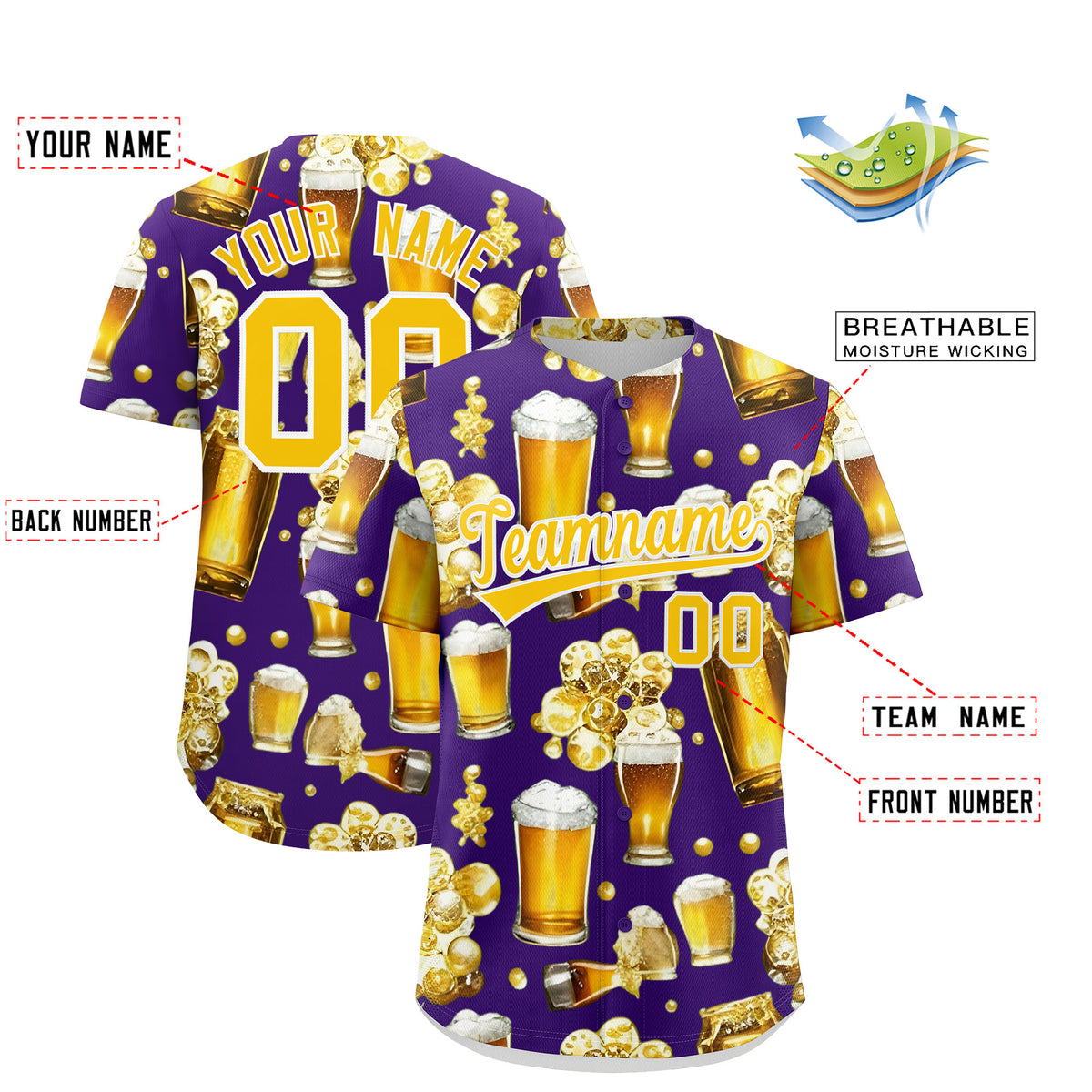 Custom Purple Personalized Team Shirts for Parties &amp; Training | KXKSHOP