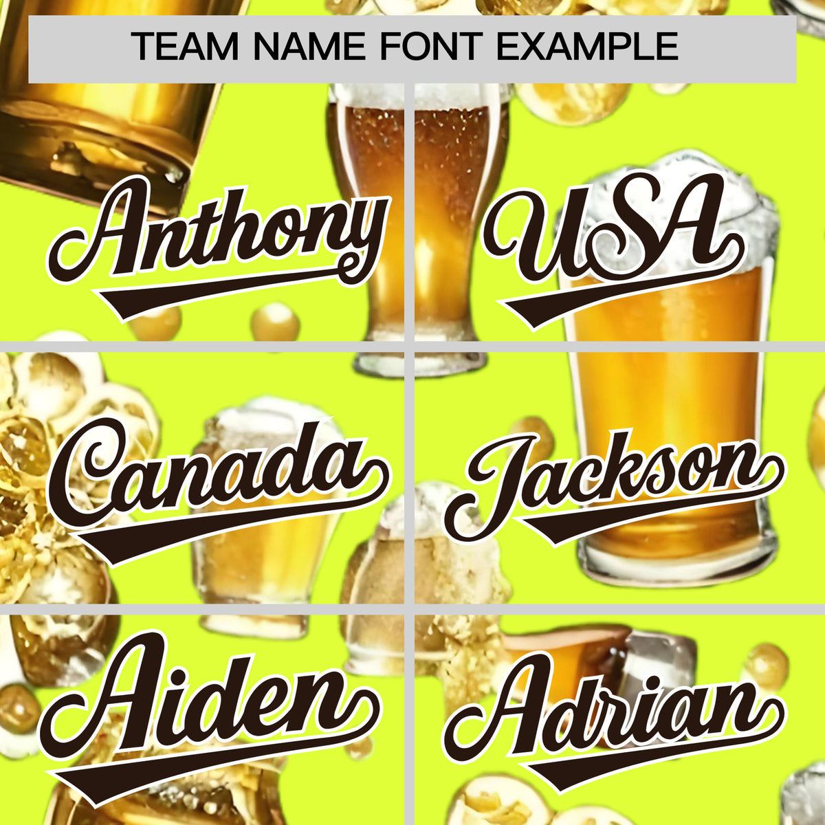 Custom Fluorescent Green Personalized Team Shirts for Parties & Training | KXKSHOP
