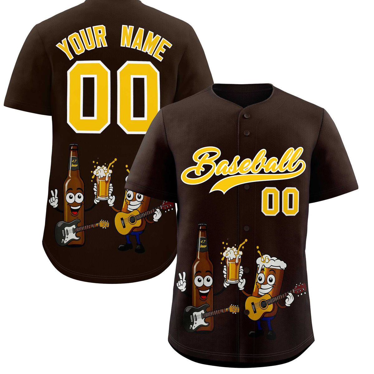 Custom Brown Personalized Team Shirts for Parties &amp; Training | KXKSHOP