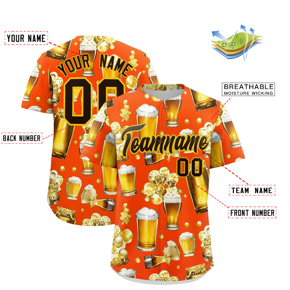 Custom Orange Personalized Team Shirts for Parties &amp; Training | KXKSHOP