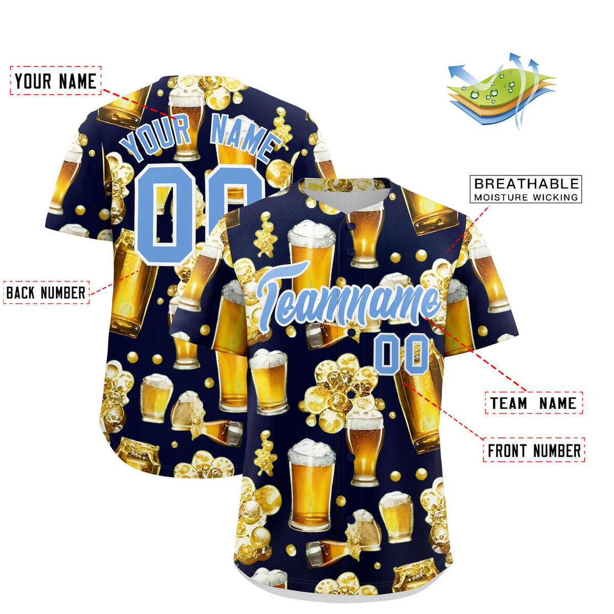 Custom Navy Personalized Team Shirts for Parties &amp; Training | KXKSHOP