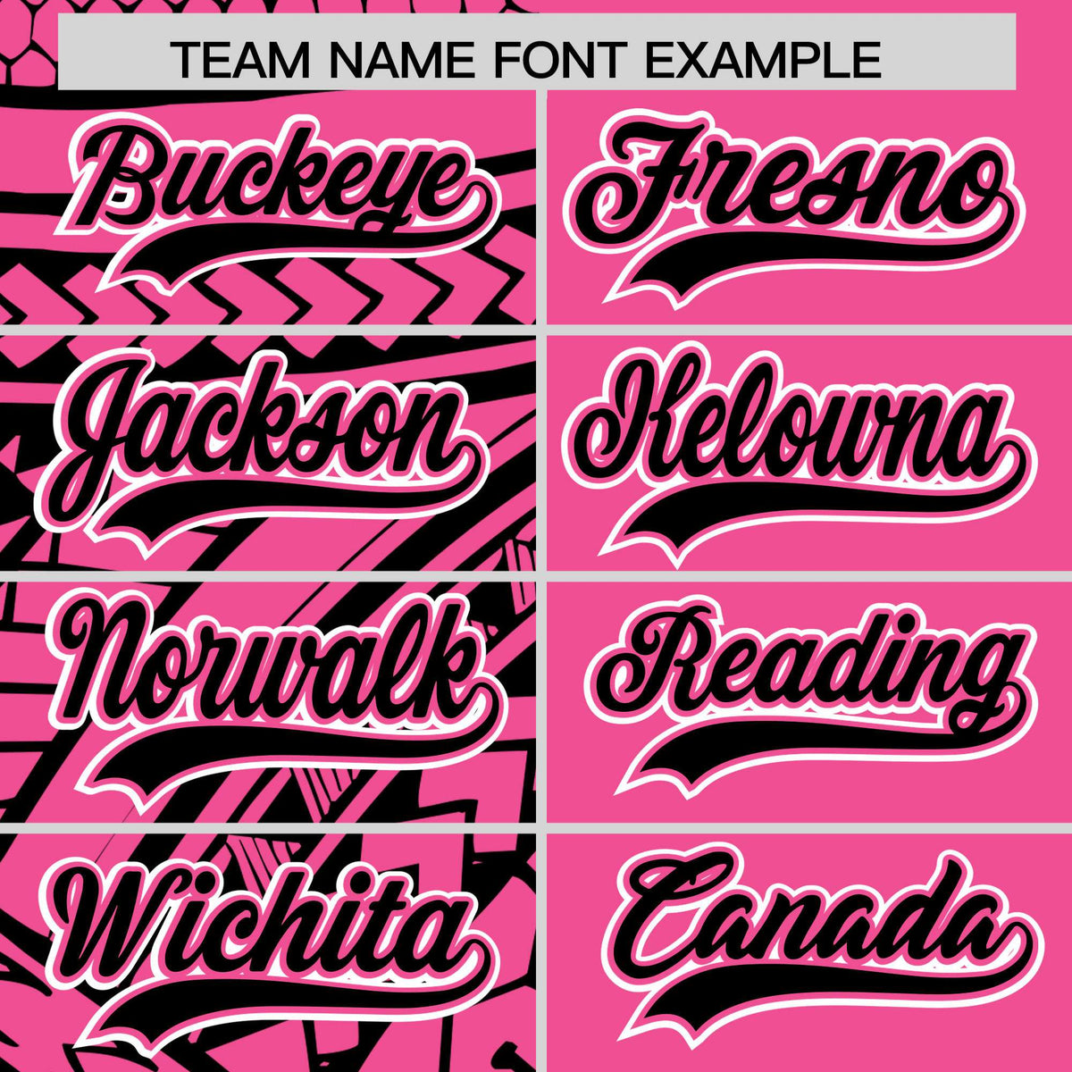 Custom Pink Black Split Fashion Tribal Pattern Authentic Baseball Jersey