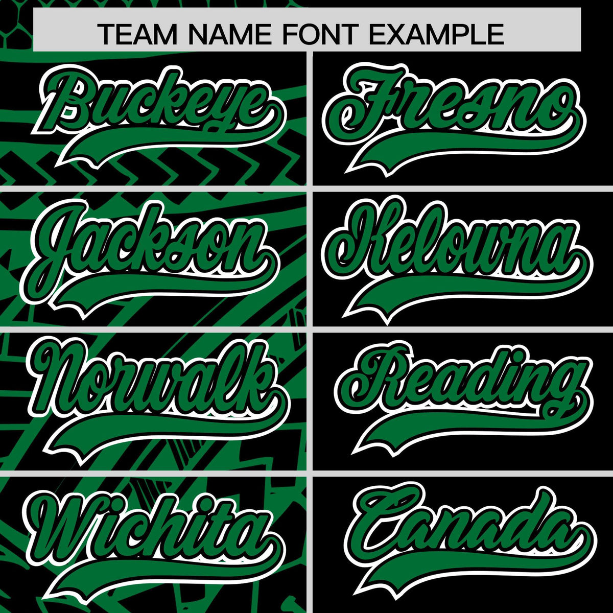 Custom Black Kelly Green Split Fashion Tribal Pattern Authentic Baseball Jersey