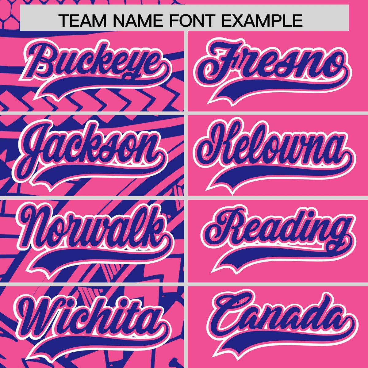 Custom Pink Royal Split Fashion Tribal Pattern Authentic Baseball Jersey