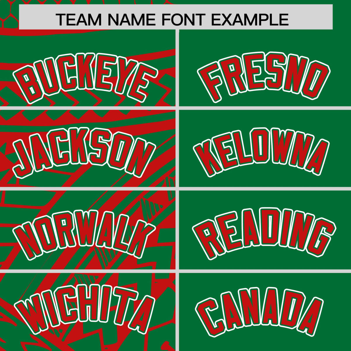 Custom Red Kelly Green Split Fashion Tribal Pattern Authentic Baseball Jersey