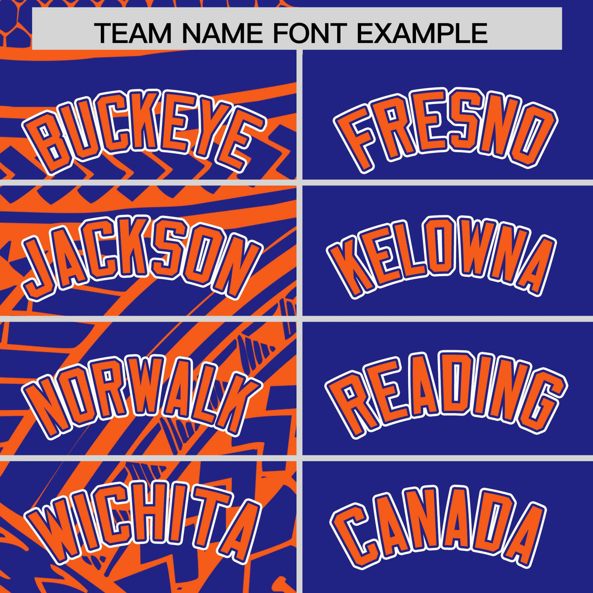 Custom Royal Orange Split Fashion Tribal Pattern Authentic Baseball Jersey