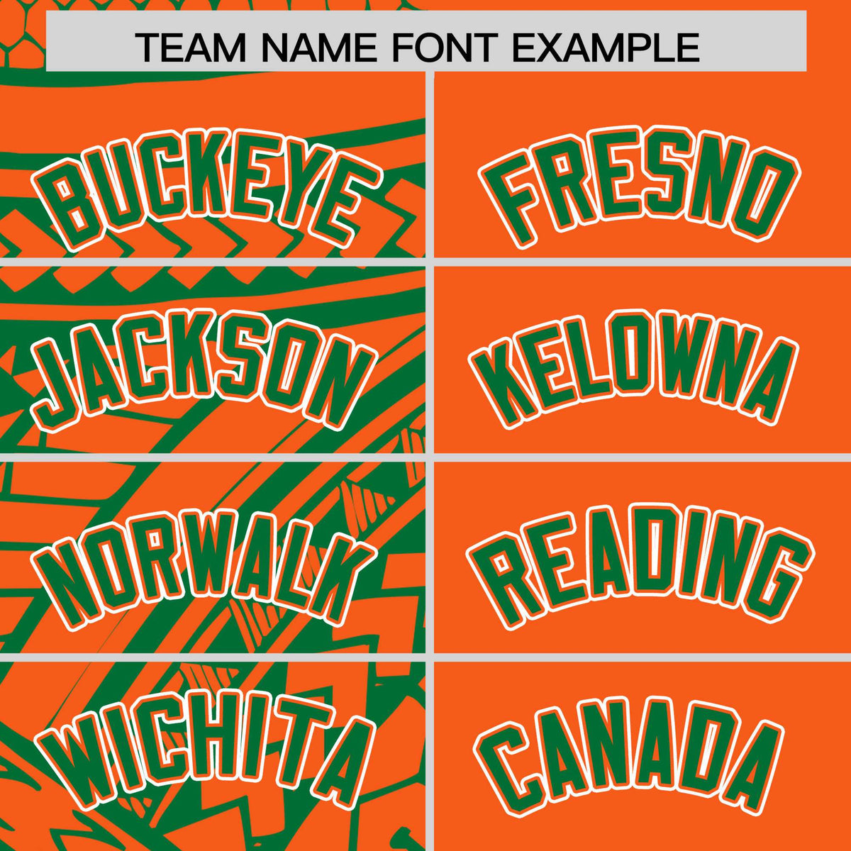 Custom Orange Kelly Green Split Fashion Tribal Pattern Authentic Baseball Jersey