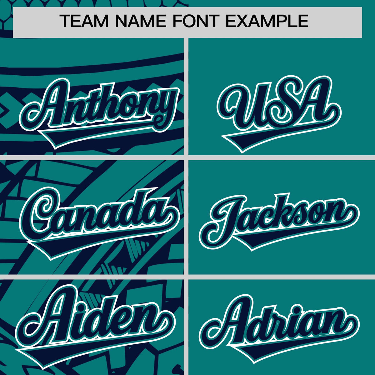 Custom Aqua Navy Split Fashion Tribal Pattern Authentic Baseball Jersey