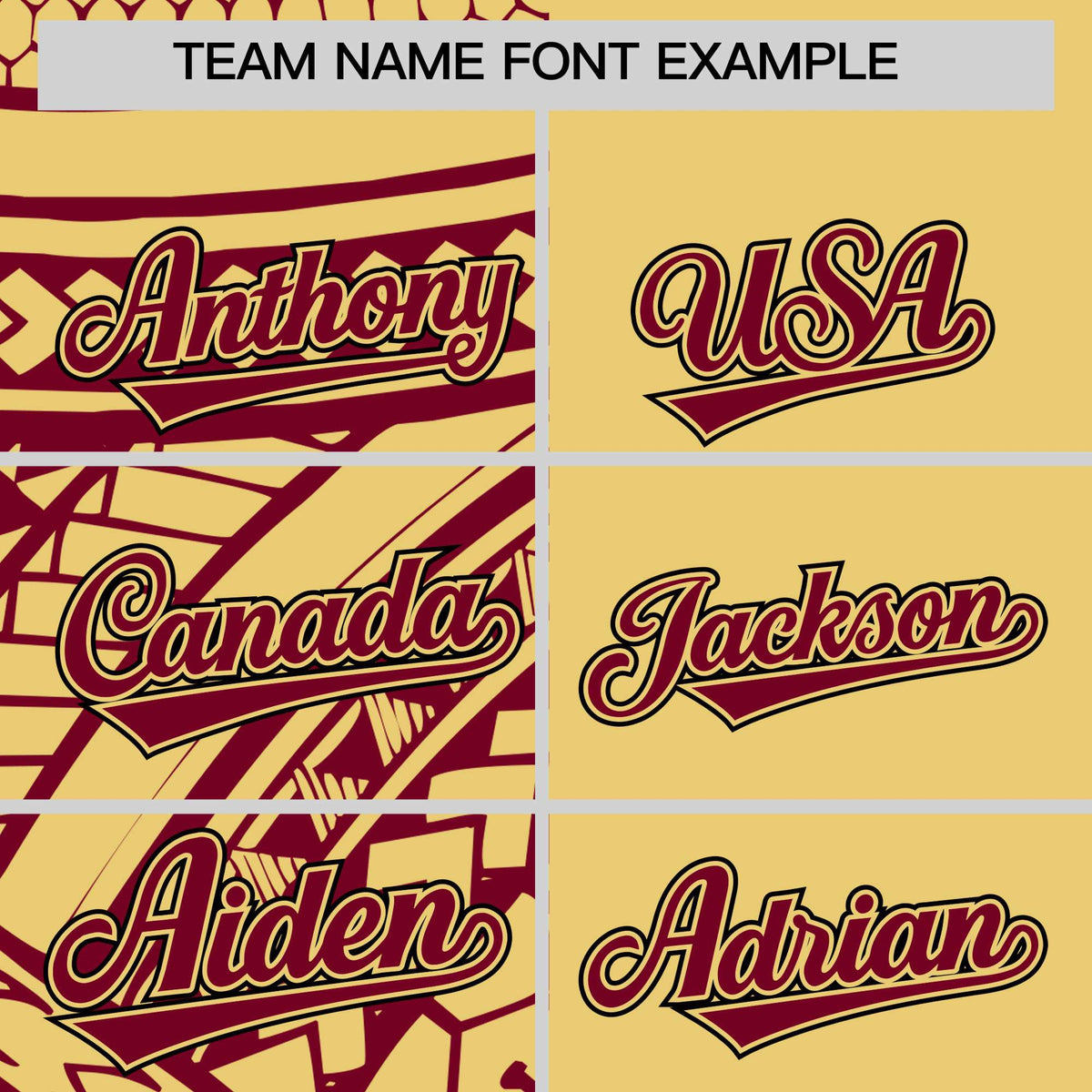 Custom Khaki Crimson Split Fashion Tribal Pattern Authentic Baseball Jersey